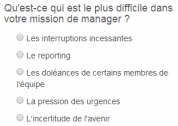 Le sondage : le manager et le stress
